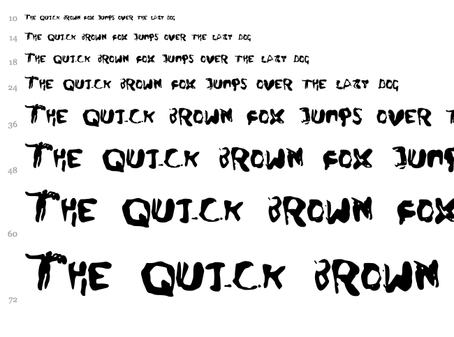 Fingers font waterfall