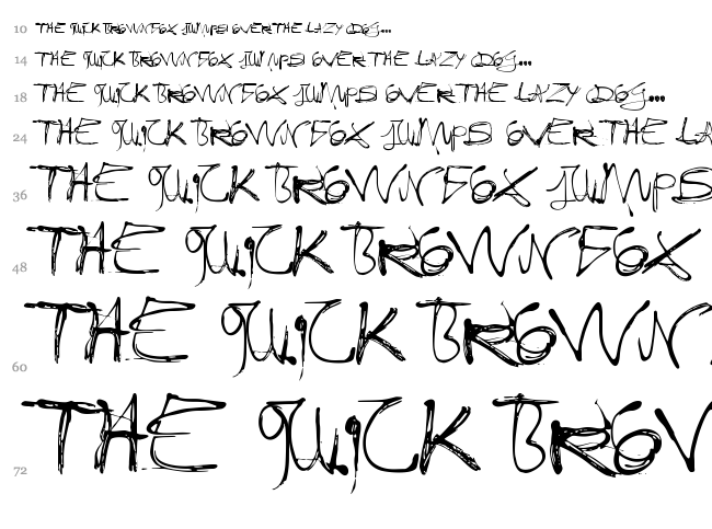 Fixogum font waterfall