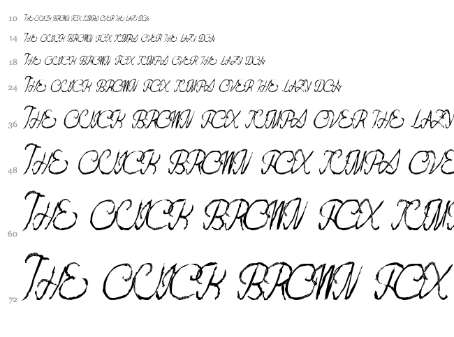 Flash Dance font waterfall