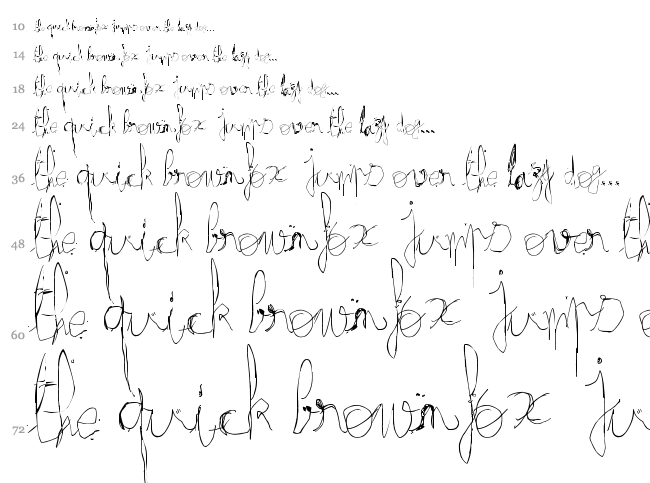 Fractrish font waterfall