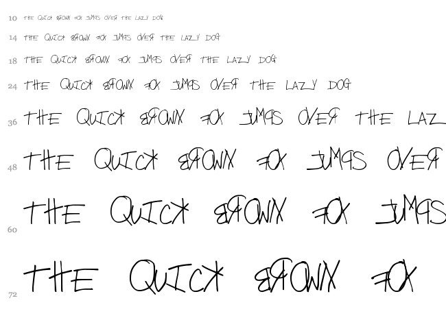 Free Kittenz font waterfall