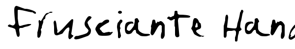 Frusciante Hand font
