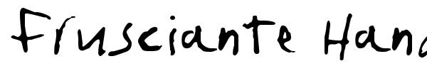 Frusciante Hand font preview
