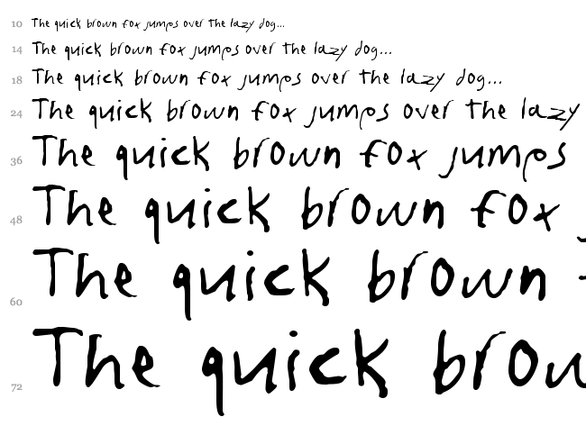 Frusciante Hand font waterfall