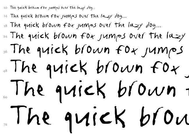 Frusciante Hand font waterfall