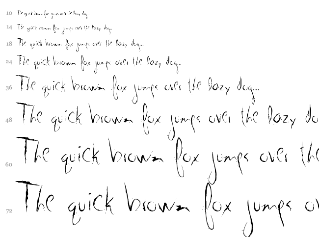 G01 font waterfall