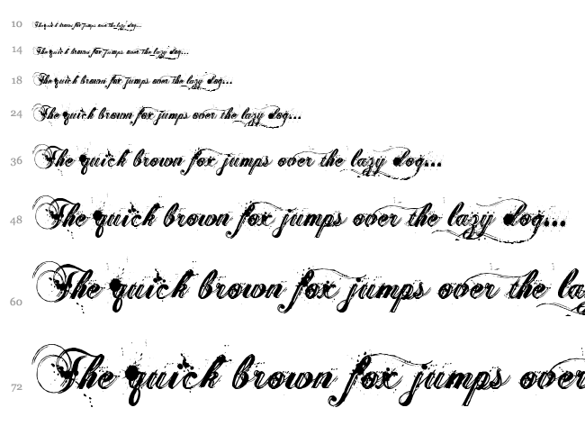 Ginga font waterfall