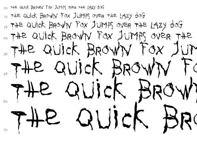 Gothika font waterfall