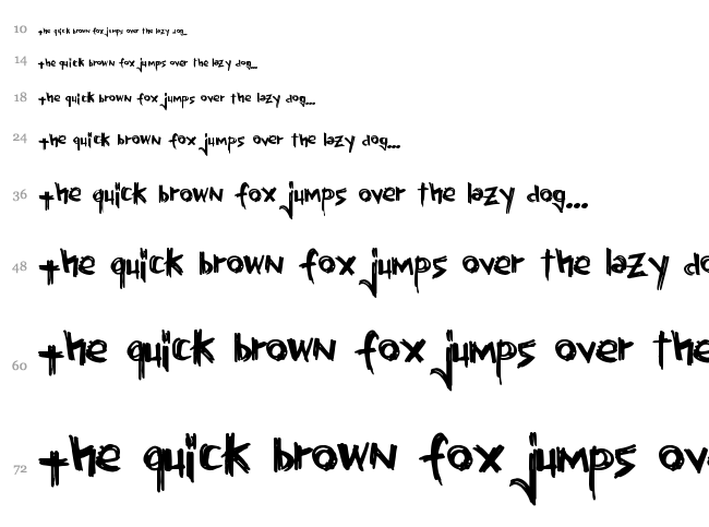 Grandious Vengeance font waterfall