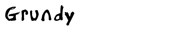 Grundy font