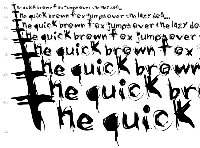 Grunge font waterfall
