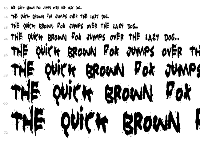 Grunt Reaper font waterfall