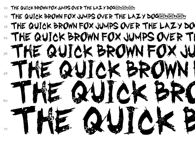 GwizsK font waterfall