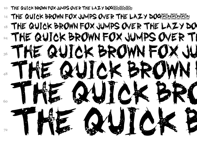 GwizsK font waterfall