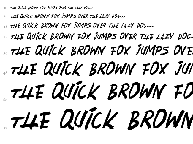 HackatTack font waterfall