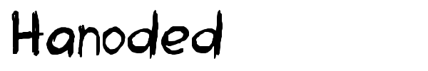 Hanoded font