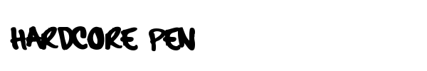Hardcore Pen font
