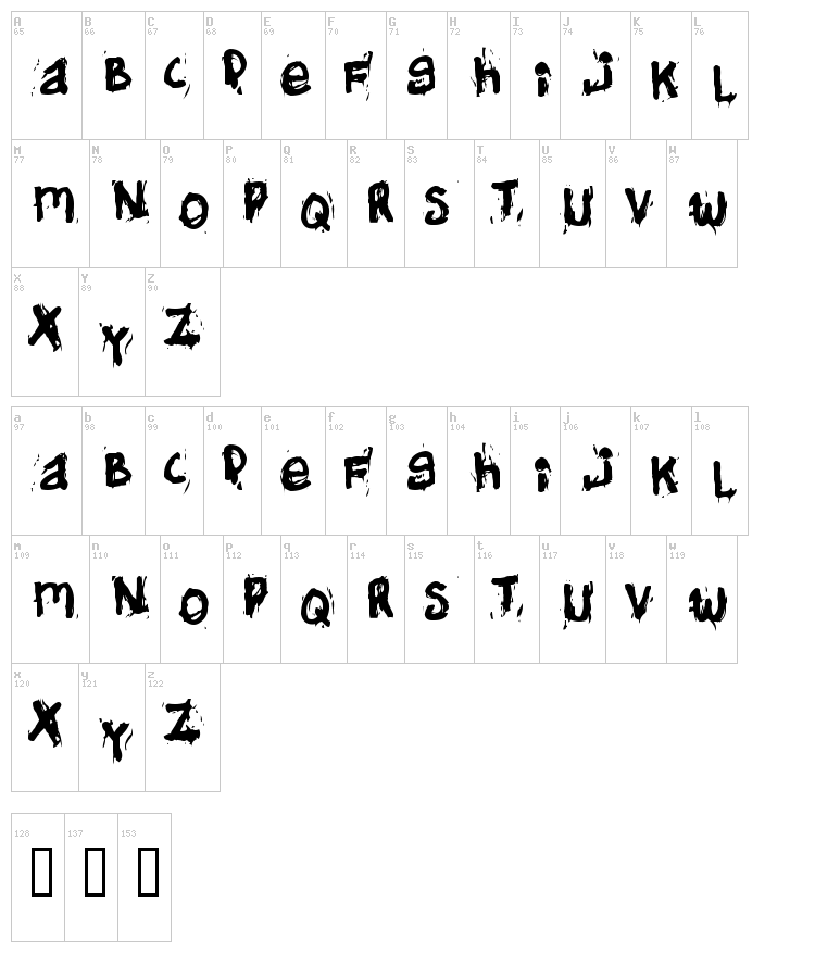 Helifonter font map