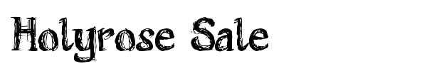 Holyrose Sale font
