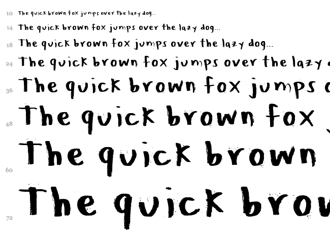 Honeytone font waterfall