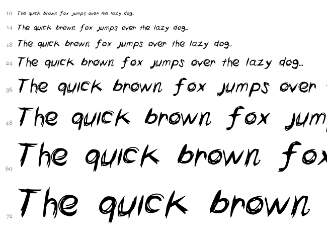 Horror Scribbles font waterfall