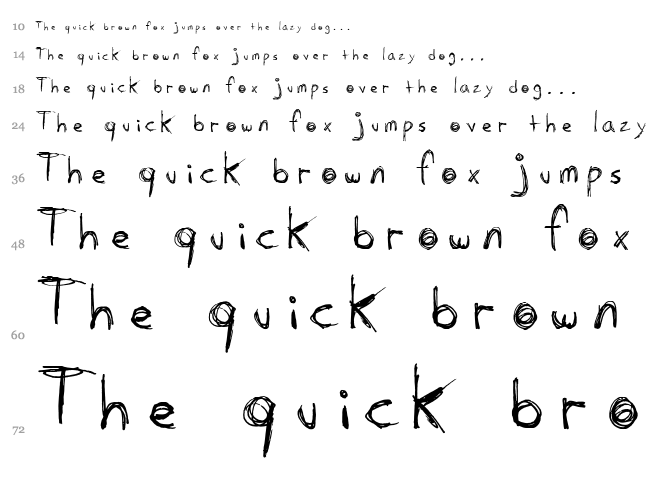 I know a ghost font waterfall