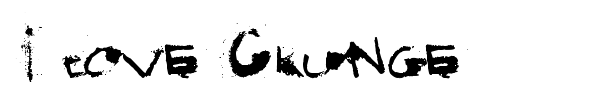 I love Grunge font