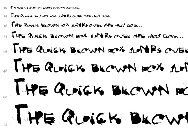 I love Grunge font waterfall