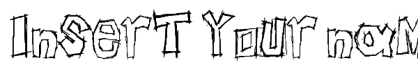 Insert your name here font