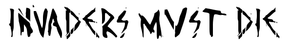 Invaders Must Die font