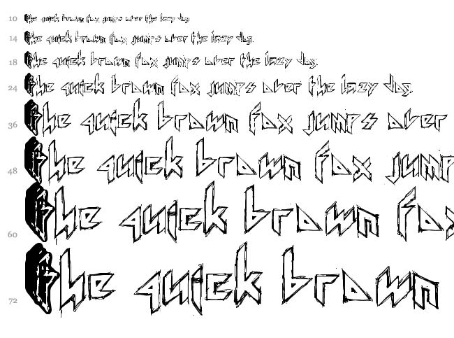 Iron Mathbook font waterfall