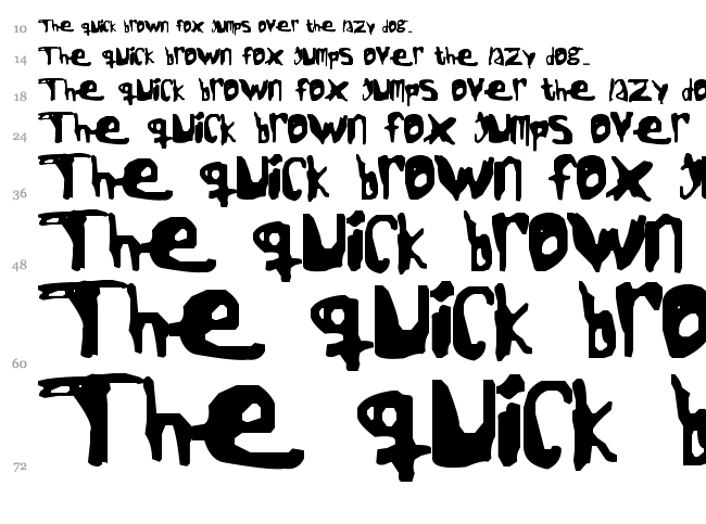 Jack the Ripper font waterfall