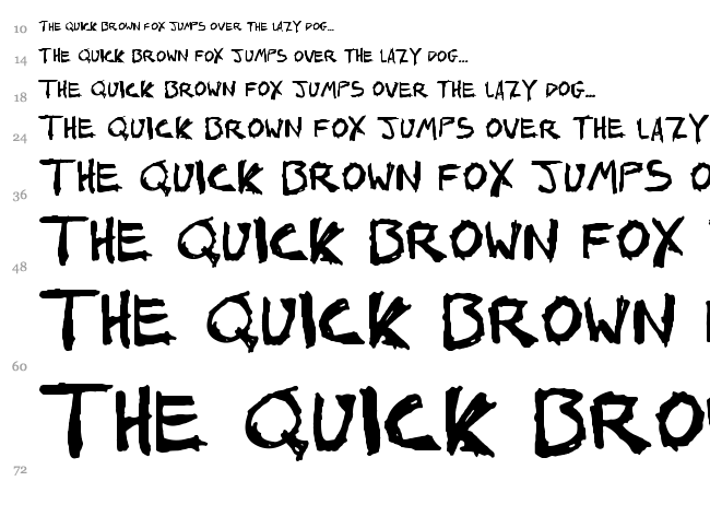 John's 1000 Hurts font waterfall