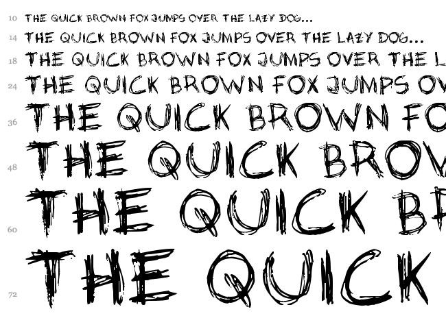 Jopea 302 font waterfall