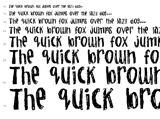 Jump Start font waterfall