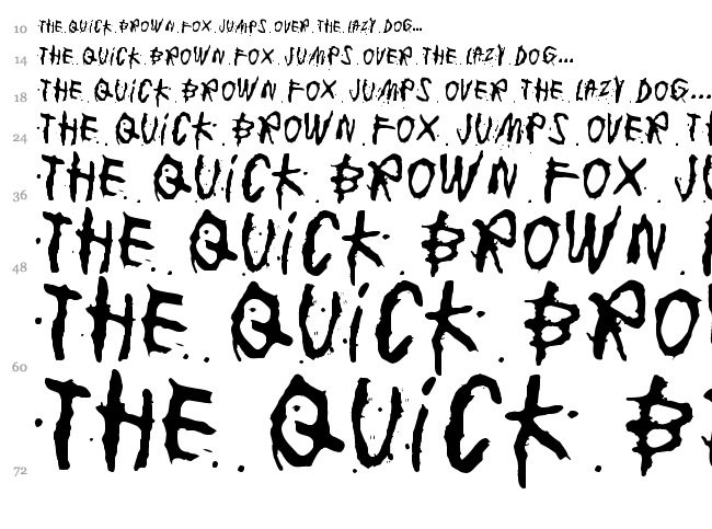 Junkohanhero One font waterfall