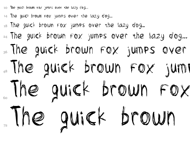 Lazyday font waterfall
