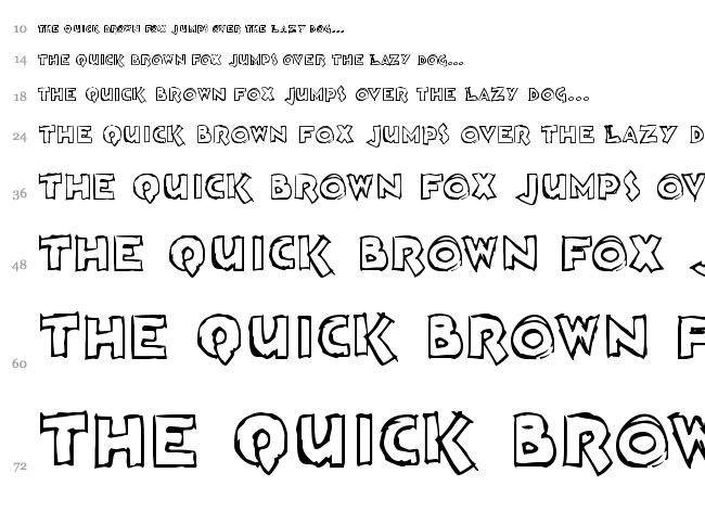 Loosh font waterfall
