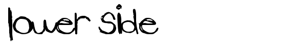 Lower Side font