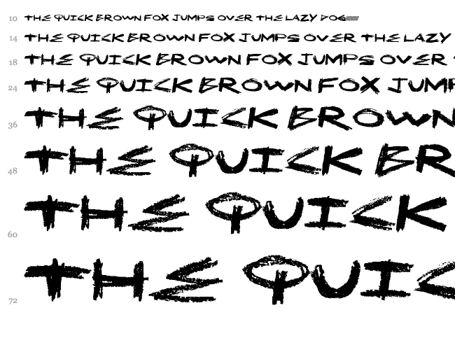 MakeOut font waterfall