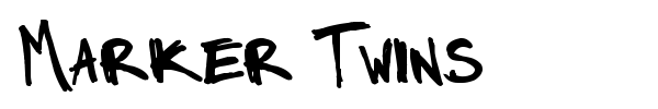 Marker Twins font