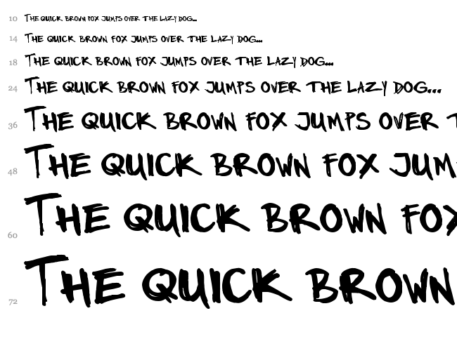 Marker Twins font waterfall