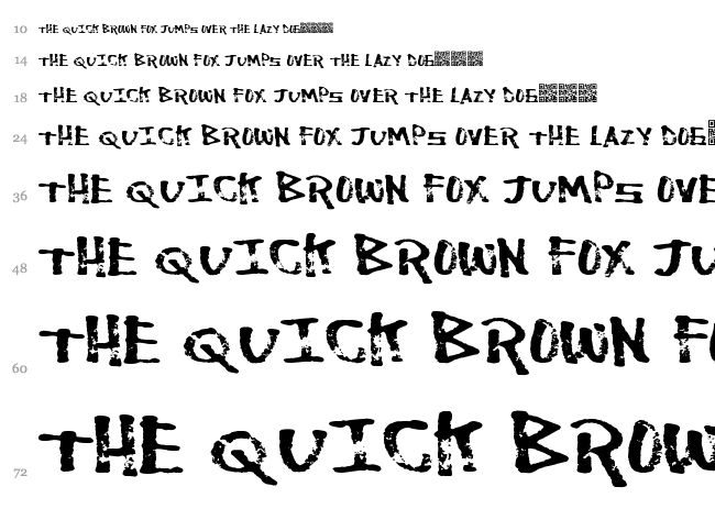 Marquez font waterfall