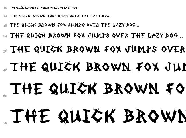 MB An Old Witch font waterfall