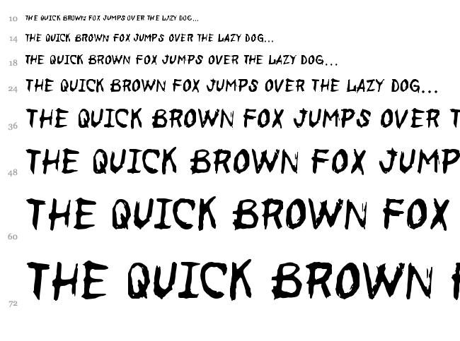 MB Before the End font waterfall