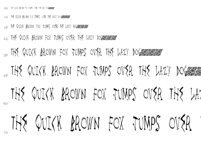 Mega Life font waterfall