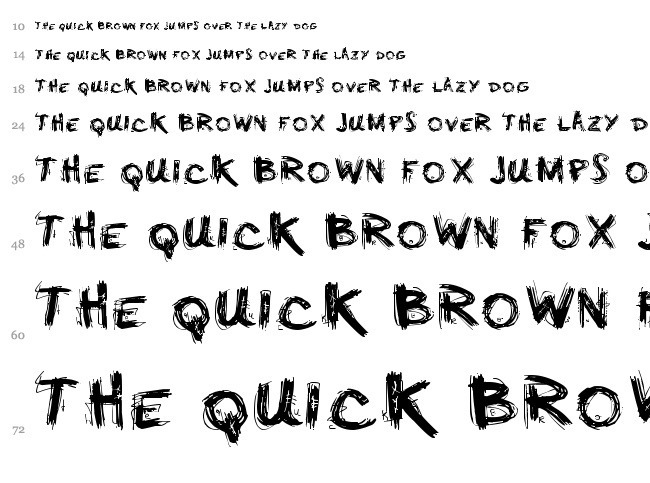 Minus font waterfall