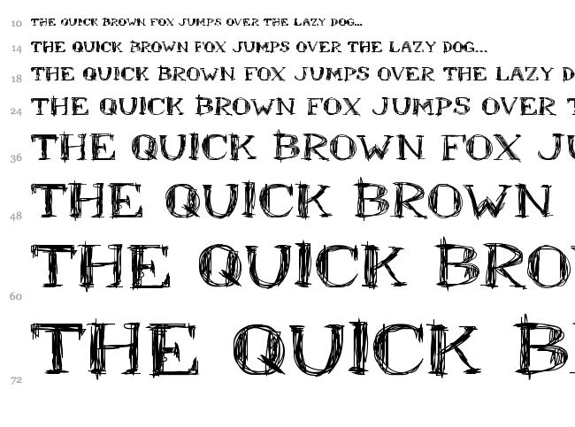 Mr. B font waterfall