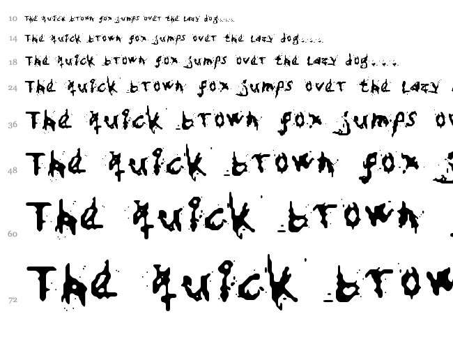 My Hand Fights font waterfall