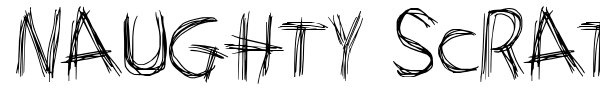 Naughty Scratch font preview